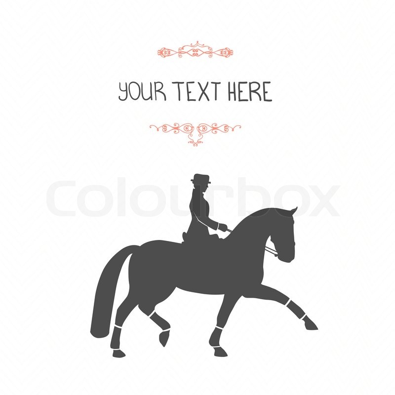 800x800 Perfect Dressage Card Template Stock Vector Colourbox