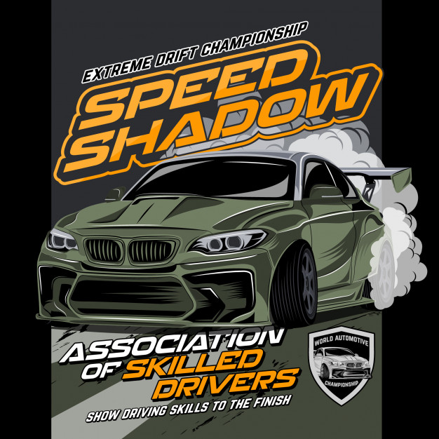 626x626 Fast Car Drift, Vector Car Illustration Vector Premium Download