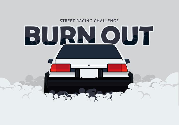 700x490 Car Drifting And Burnout Illustration