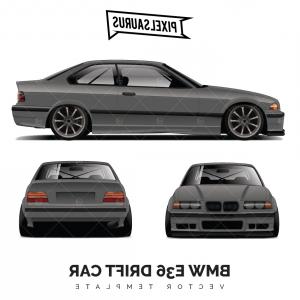 300x300 Bmw E M Drift Car Vector Template Hoodamathrun