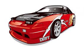 284x177 Drift Car Vector