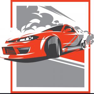 300x300 Burnout Car Japanese Drift Sport Jdm Vector Geekchicpro