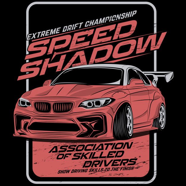 626x626 Shadow Speed Drift, Vector Car Illustrations Crafti