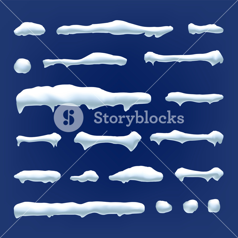 1000x1000 Snow Drift Vector Snowballs, Snowdrift New Year Winter Ice