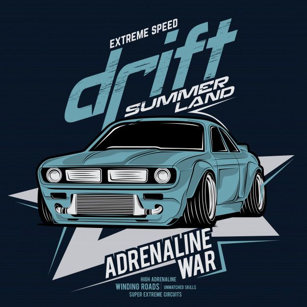 626x625 Vector Car Drift Summer Land, Vector Car Illustration Best