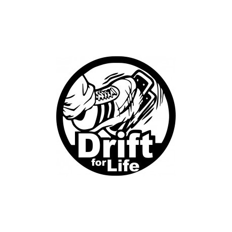 458x458 Drift For Life Auto Sticker Free Vector
