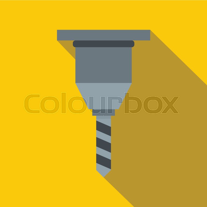 800x800 Drill Bit Icon Flat Illustration Of Stock Vector Colourbox