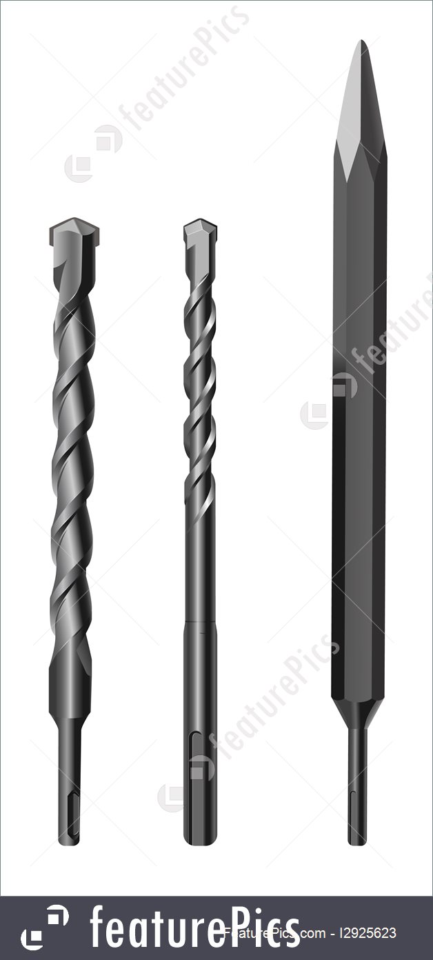 628x1392 Illustration Of Drill Bits
