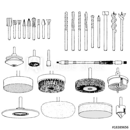 500x500 Drill Bit Vector Illustration