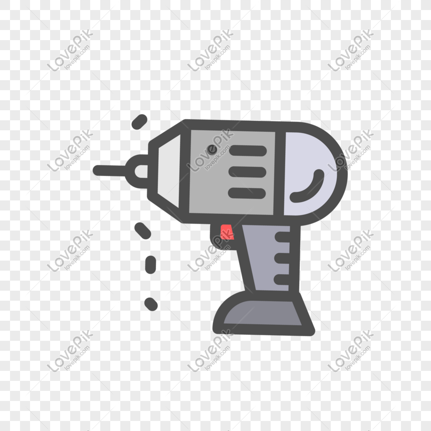 860x860 Mbe Style Electric Drill Vector Illustration Png Image Picture