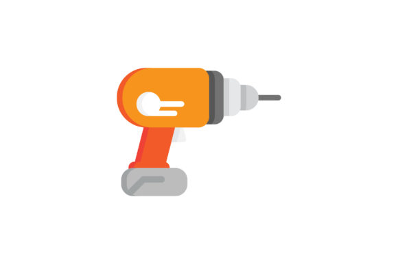 580x386 Power Drill Vector Graphic