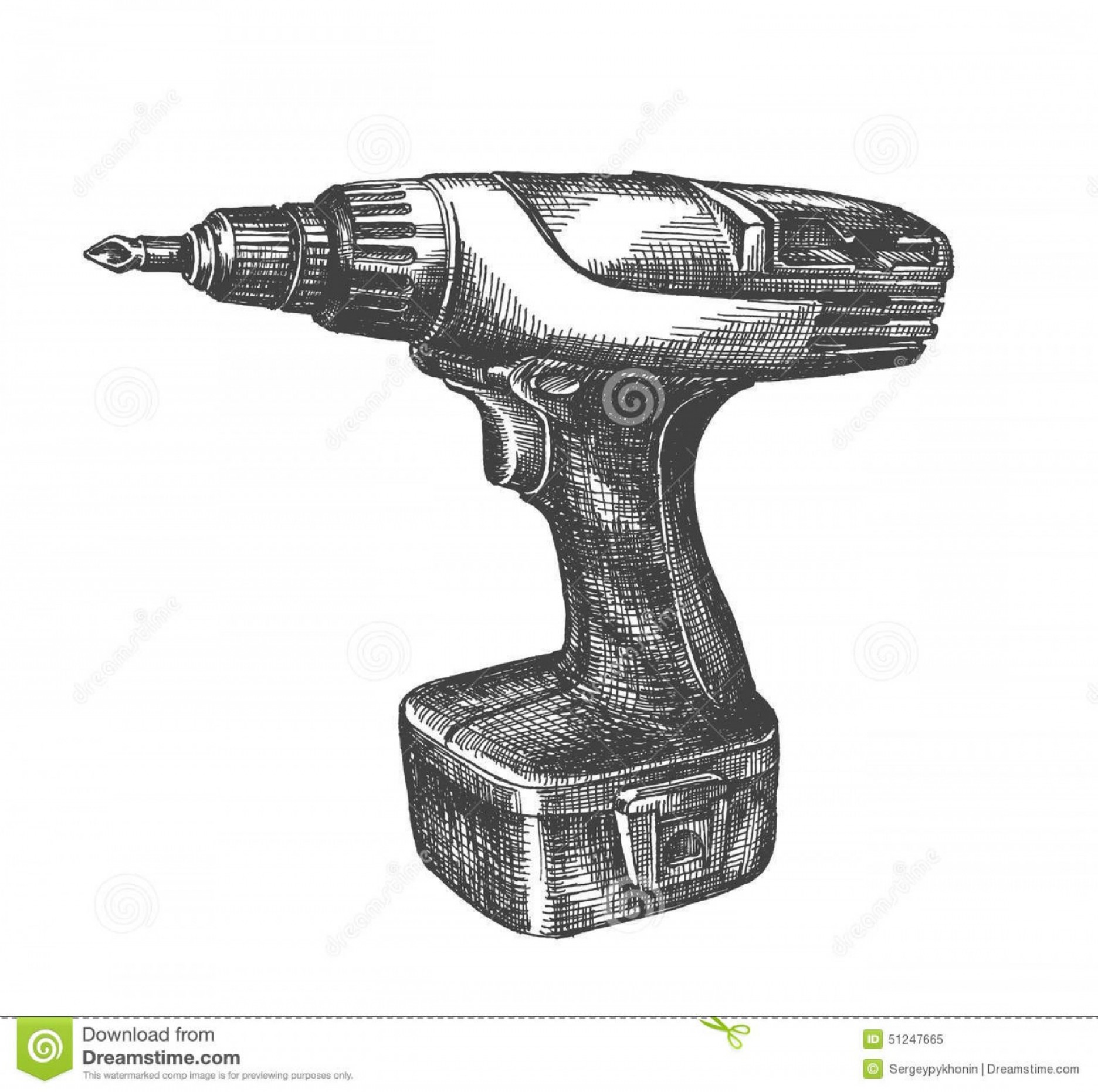 1872x1861 Stock Illustration Drill Vector Logo Design Template Tool Sketch