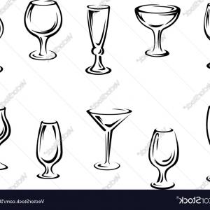 300x300 Photostock Vector Silhouette Monochrome With Drink Cocktail Glass