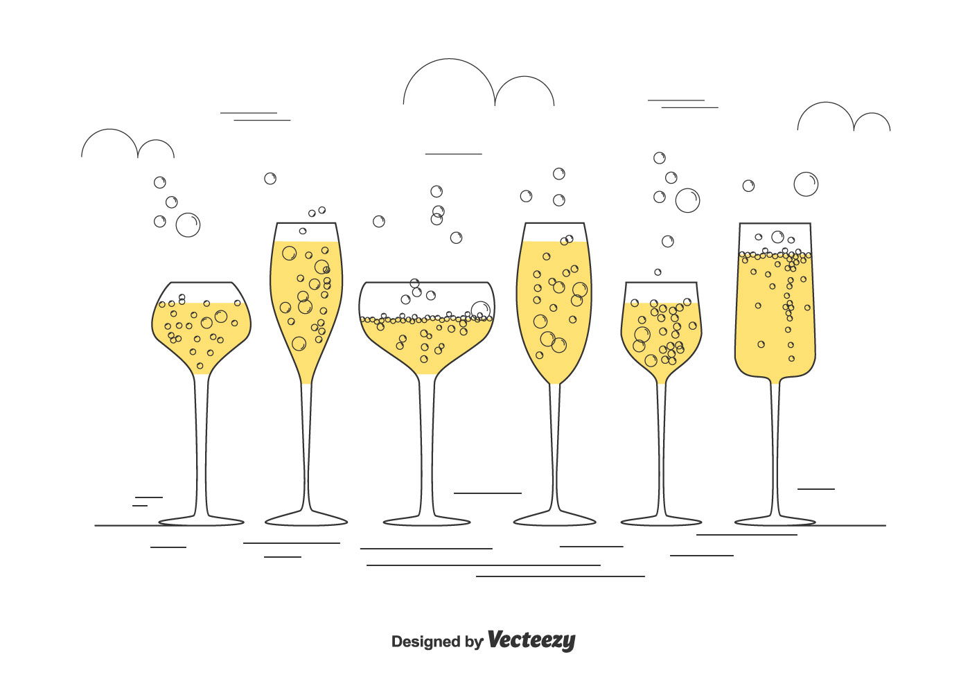 1400x980 Champagne Free Vector Art