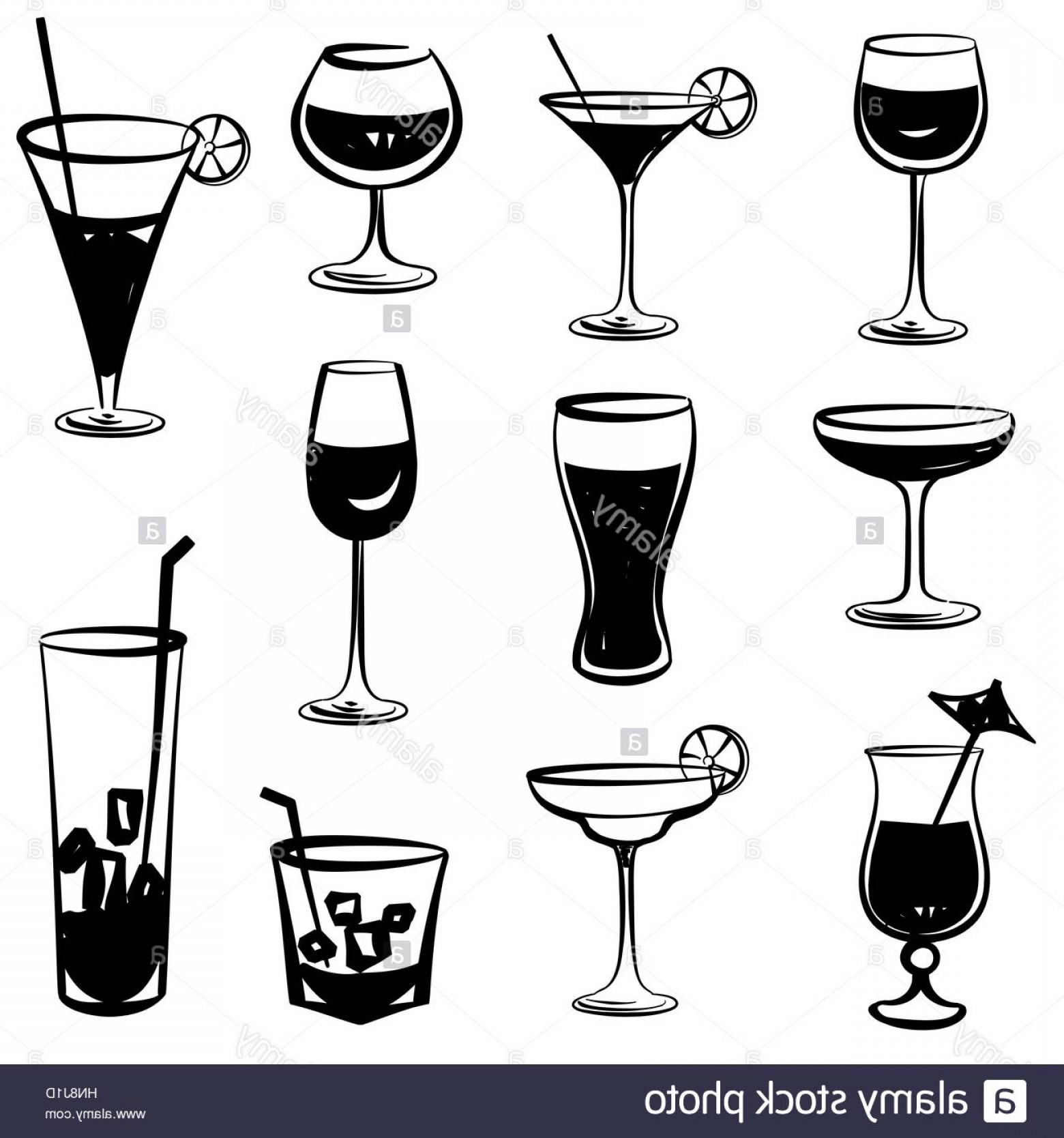 1560x1668 Stock Photo Glass Vector Silhouette Collection Set Of Different