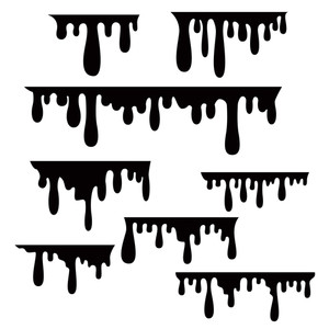 300x300 Liquid Or Paint Drips Isolated On White Background Vector Image