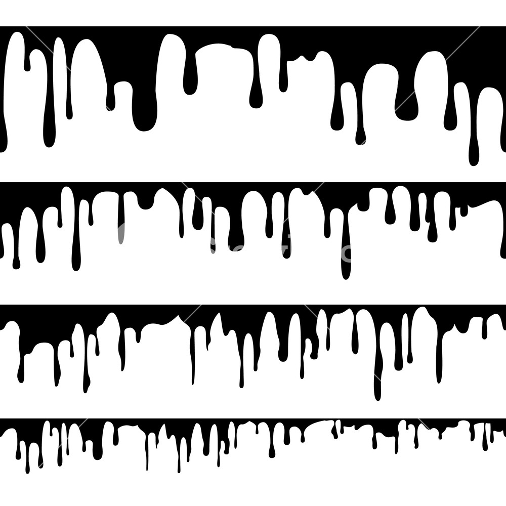 1000x1000 Paint Dripping Liquid Vector Horizontal Seamless Abstract Ink
