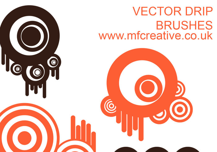 700x490 Drip Vector Brushes