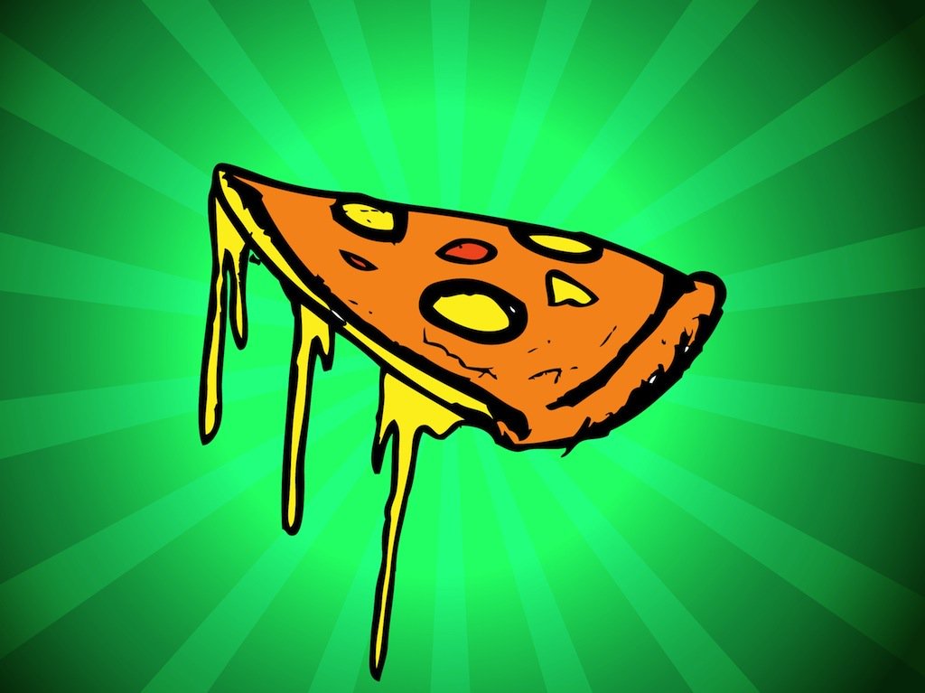 1024x767 Dripping Pizza Vector Art Graphics