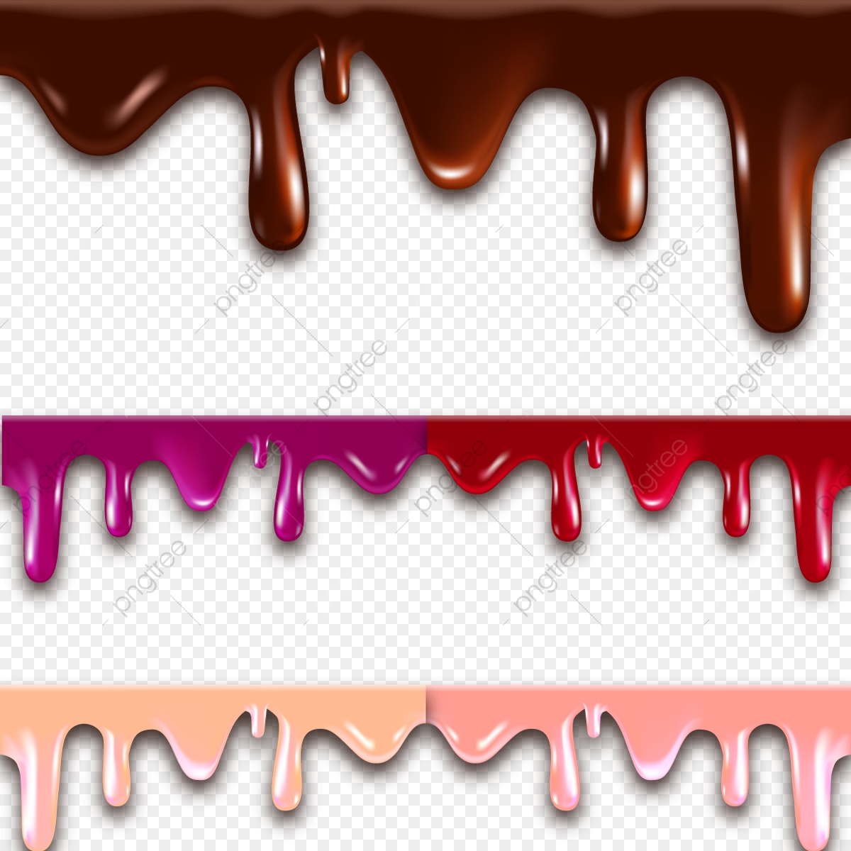 1200x1200 Melted Flowing Chocolate Drips Border, Background, Brown