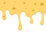 160x160 A Dripping Cheese On A White Background Vector Illustration