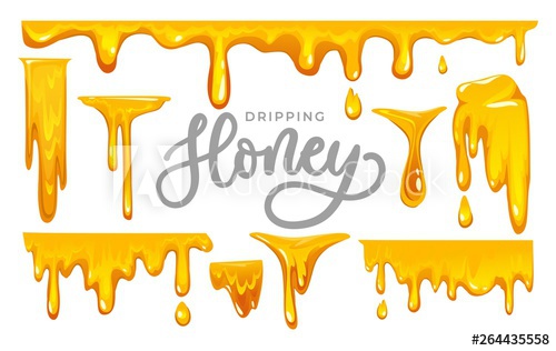 500x316 Dripping Honey On White Background Colorful Collection