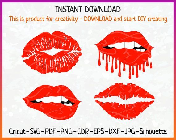 Dripping Lips Vector at Vectorified.com | Collection of Dripping Lips ...