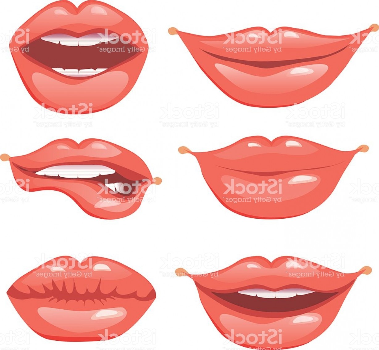 1228x1135 Set Of Red Lips Vector Illustration Glossy Lips Set Gm Soidergi
