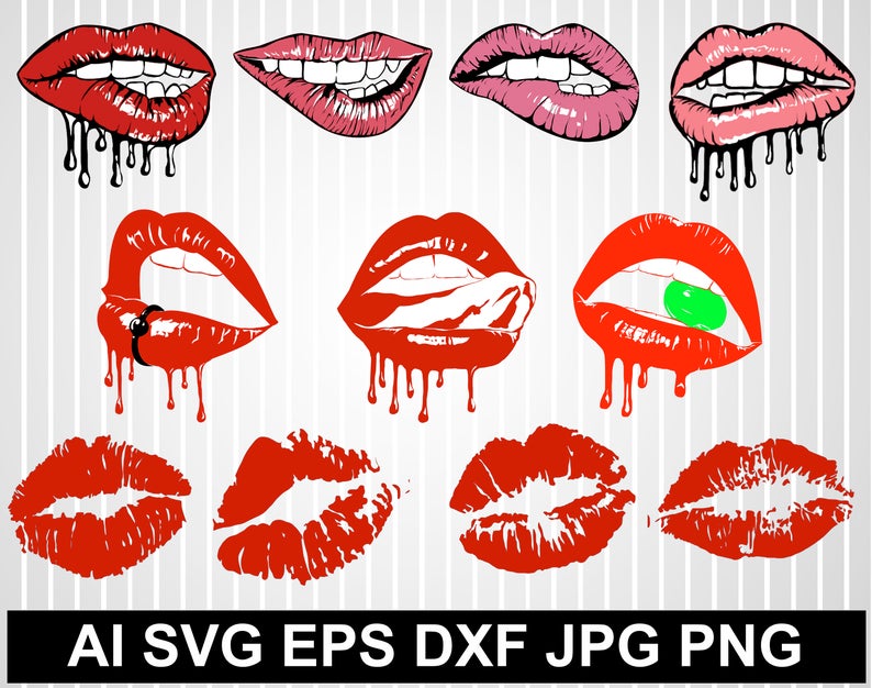 Download Dripping Lips Vector at Vectorified.com | Collection of ...