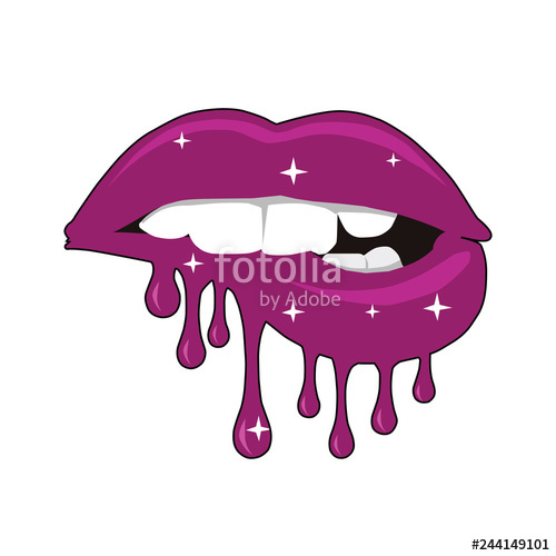 500x500 Dripping Lips Clipart Stock Image And Royalty Free Vector