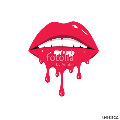 Dripping Lips Clipart Graphic Stock Image And Royalty Free Vector. 