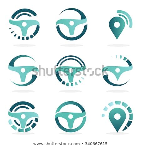 450x470 Driver Steering Wheel Auto Car Vector Logo Set Location