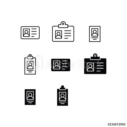 500x500 Identity Card Icon Logo Vector Symbol Driver License Icon