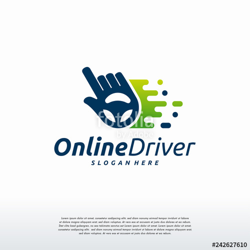 500x500 Online Driver Logo Designs Template, Fast Steering Logo Template