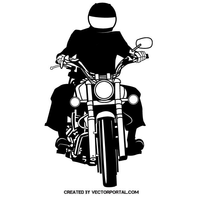 660x660 Motorcycle Driver Vector Image