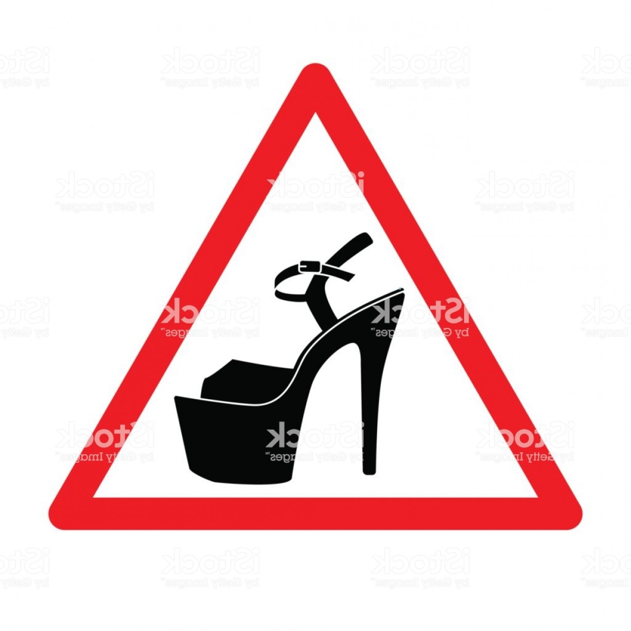 1228x1228 Vector High Heels Automobile Woman Driver Sign Pole Dance Warning