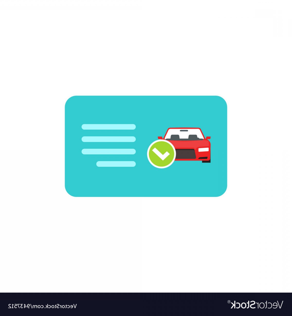 1200x1296 Driver License Icon Card With Car And Vector Handandbeak