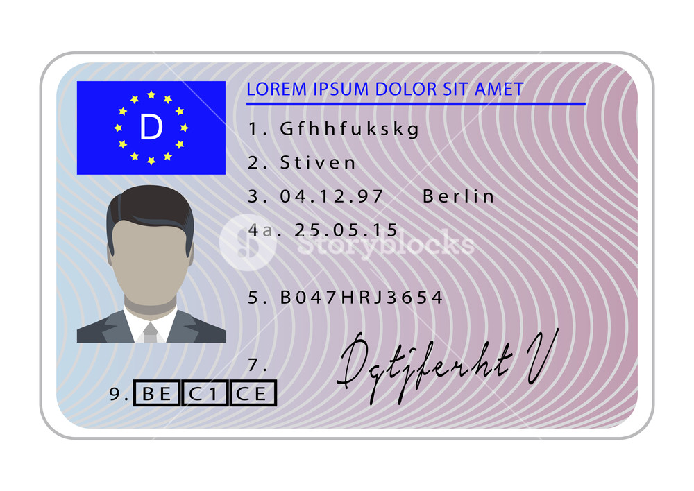 1000x708 Germany Driver License Card Cartoon Of Germany Driver License
