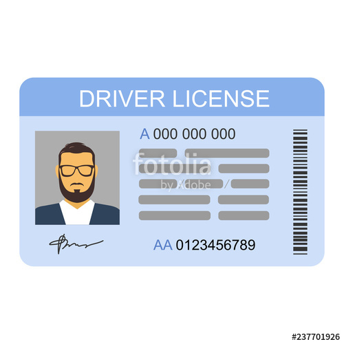 500x500 Icon Driver's License Vector Illustration Stock Image