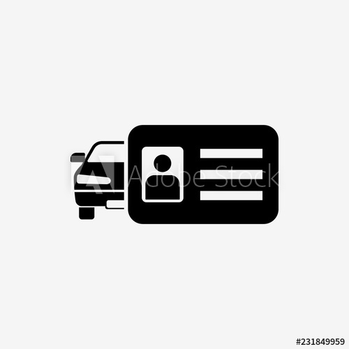 500x500 Driver's License Identification Icon Driver's License Symbol