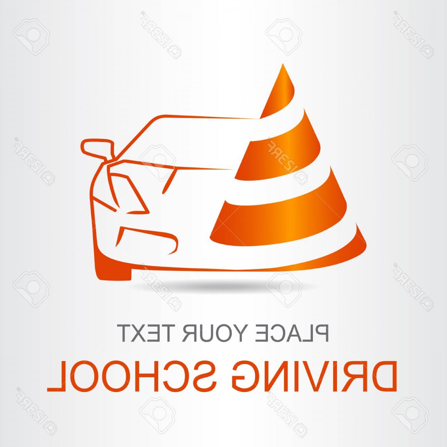 1560x1560 Photostock Vector Silhouette Of The Car Logo Driving School