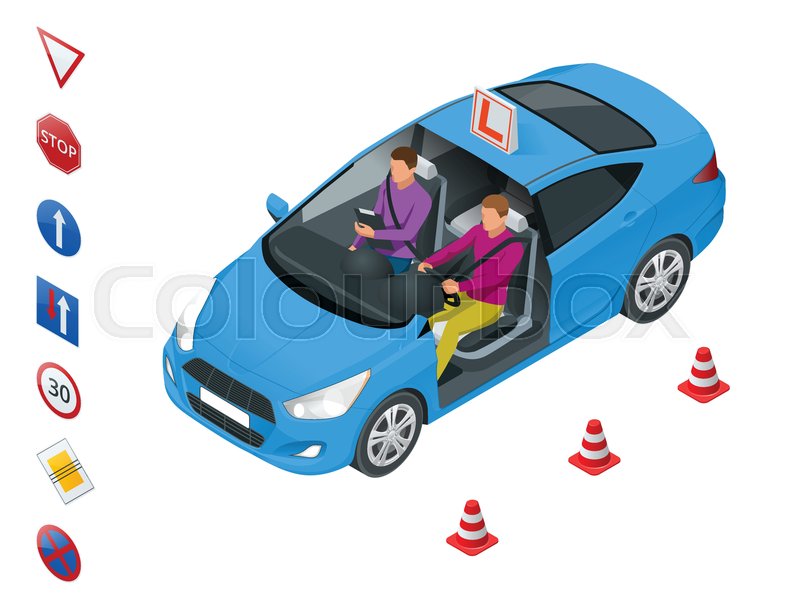 800x601 Design Concept Driving School Or Stock Vector Colourbox