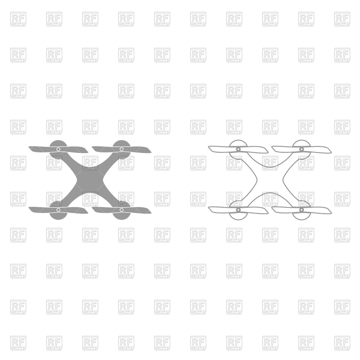 1200x1200 Drone Icons On White Background Vector Image Of Technology
