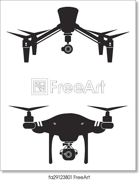 450x580 Free Art Print Of Drone Logo Design Icon Technology Camera Vector
