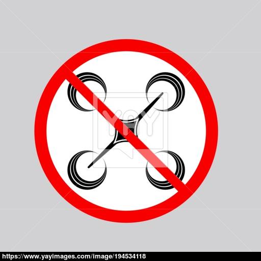 512x512 Stop Airdrone Allowed Sign Photo And Video Air Drone Icon Vector