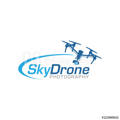 500x500 Drone Logo Icon Vector Template