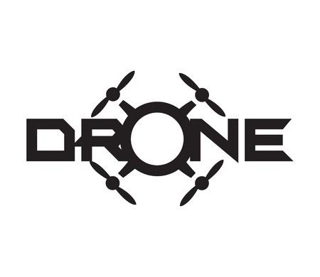 450x390 Drone Logo Concept Design Supported Royalty Free Vector
