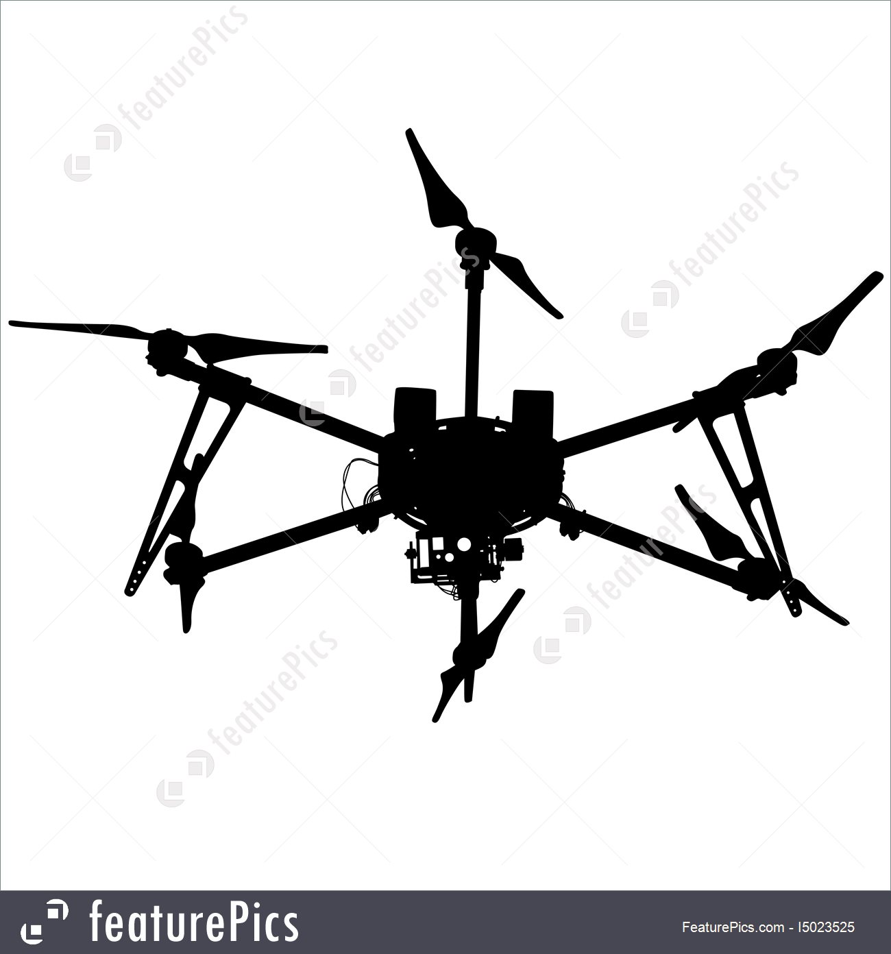 Drone Silhouette Vector At Collection Of Drone