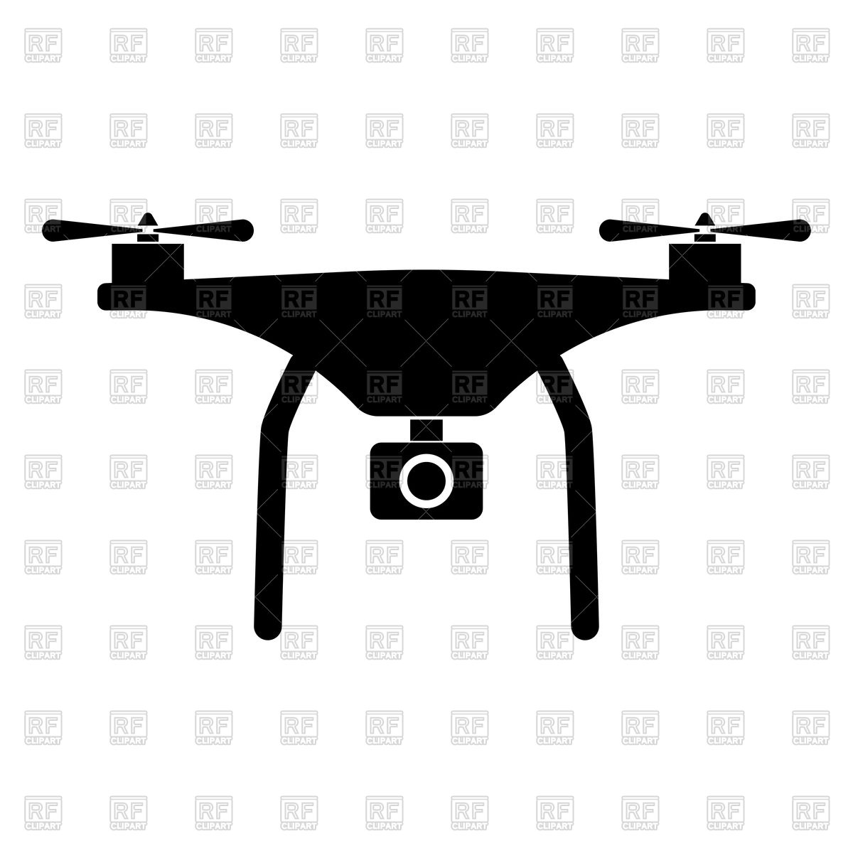 1200x1200 Silhouette Of Drone Vector Image Of Signs, Symbols, Maps