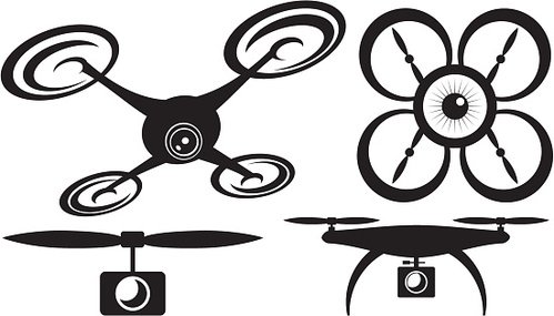 499x285 Drone Vector Icon Premium Clipart